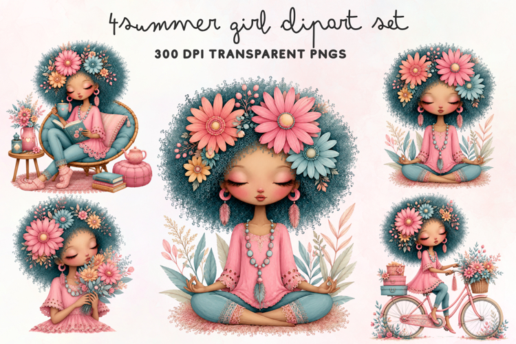 Summer Girl Clipart PNG