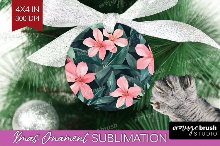 Tropical Flowers Ornament PNG - Floral PNG Sublimation