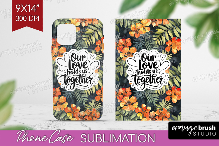 Family Quote Phone Case PNG - Tropical Flowers Case PNG