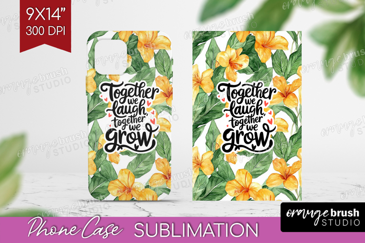 Family Quote Phone Case PNG - Tropical Flowers Case PNG