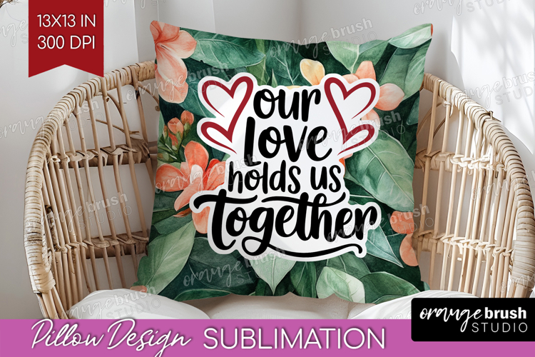 Family Quote Pillow Sublimation - Tropical Flowers Pillow