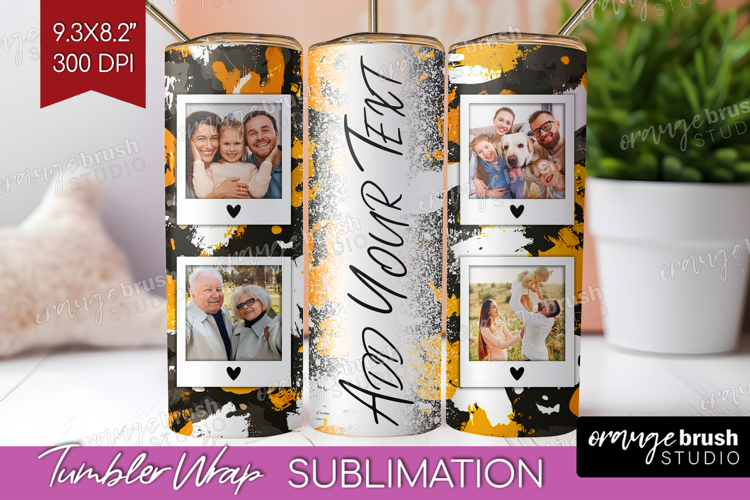 Halloween Photo Tumbler PNG - Brush Stroke Picture Tumbler