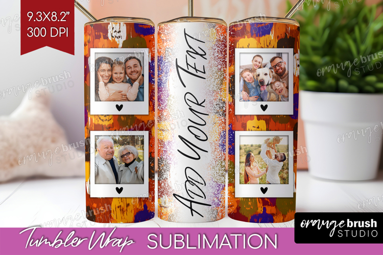Halloween Photo Tumbler PNG - Brush Stroke Picture Tumbler