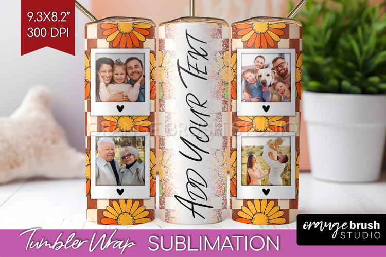 Groovy Photo Tumbler PNG - Flowers Picture Tumbler Wrap