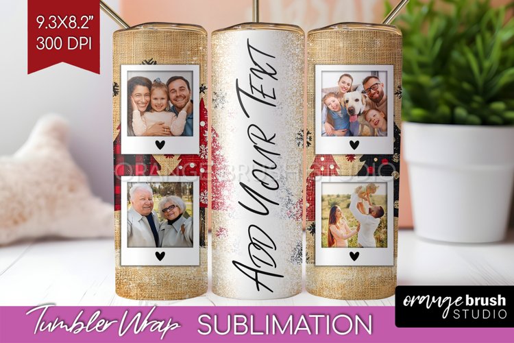 Christmas Photo Tumbler PNG - Christmas Tree Picture Tumbler