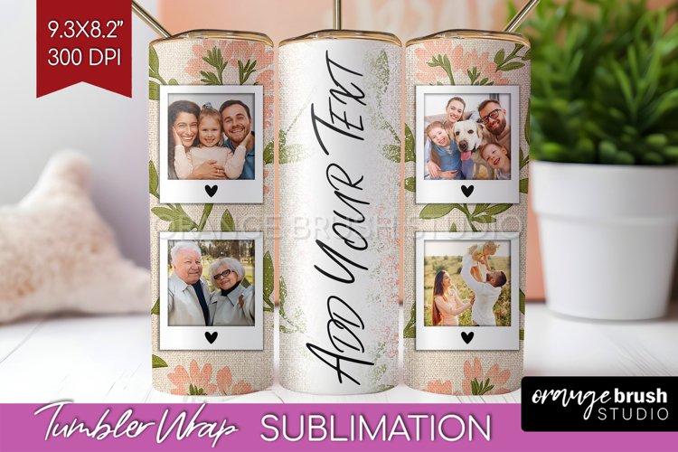 Flowers Photo Tumbler PNG - Vintage Floral Picture Tumbler