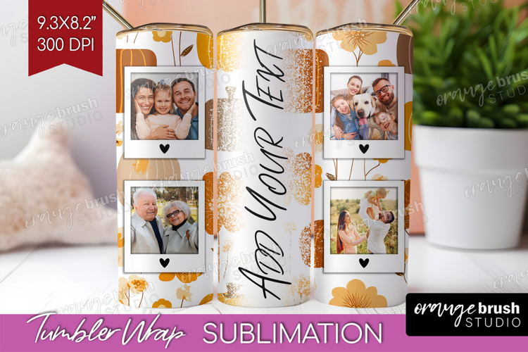Pumpkun Photo Tumbler PNG - Fall Picture Tumbler Wrap