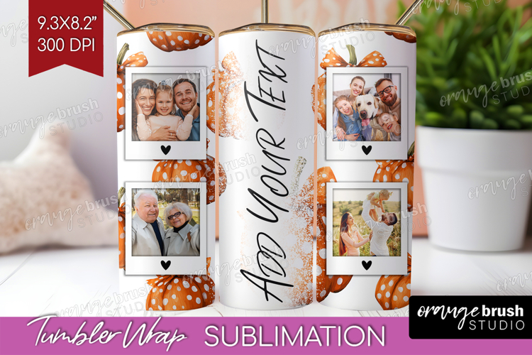 Pumpkun Photo Tumbler PNG - Fall Picture Tumbler Wrap