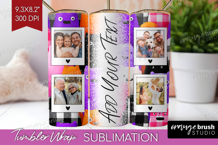 Halloween Photo Tumbler PNG - Spooky Picture Tumbler Wrap