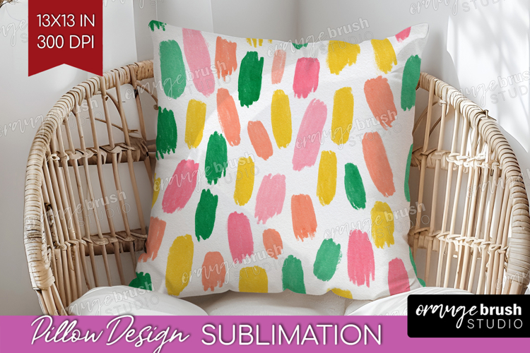 Abstract Fruit Pillow Sublimation - Tutti Frutti Pillow PNG