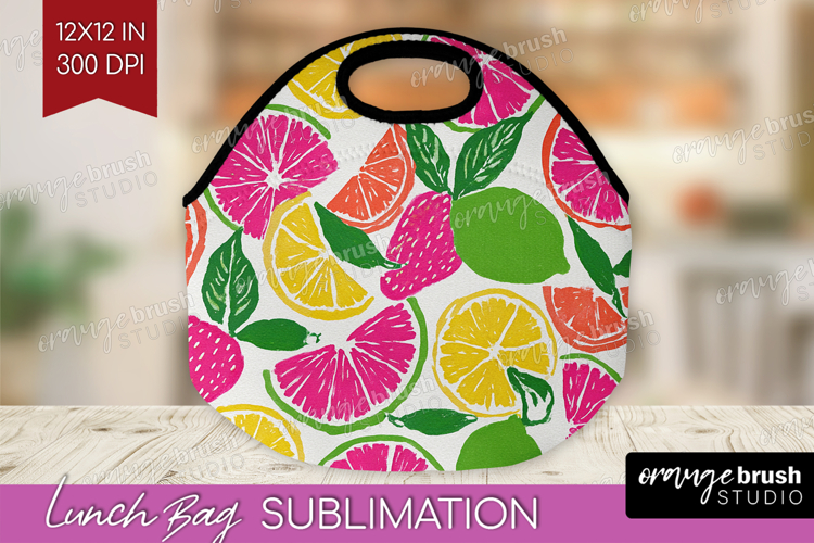 Abstract Fruit Lunch Bag - Tutti Frutti Lunch Bug PNG