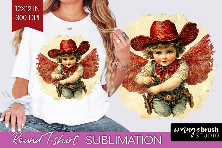Valentine Angel Round Tshirt Background - Cupid PNG