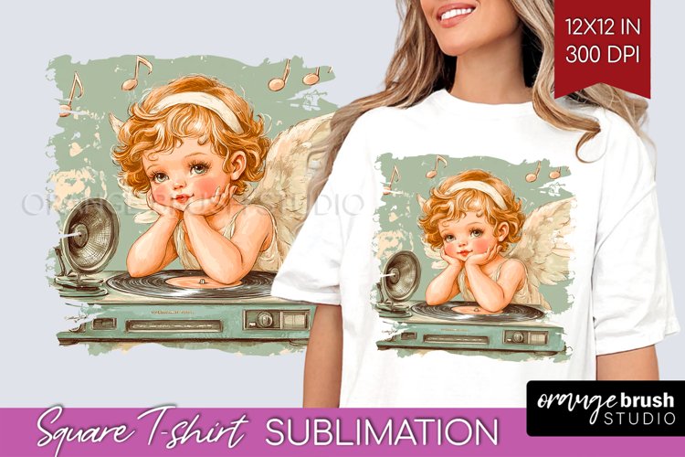 Valentine Angel Square Tshirt Background - Cupid PNG
