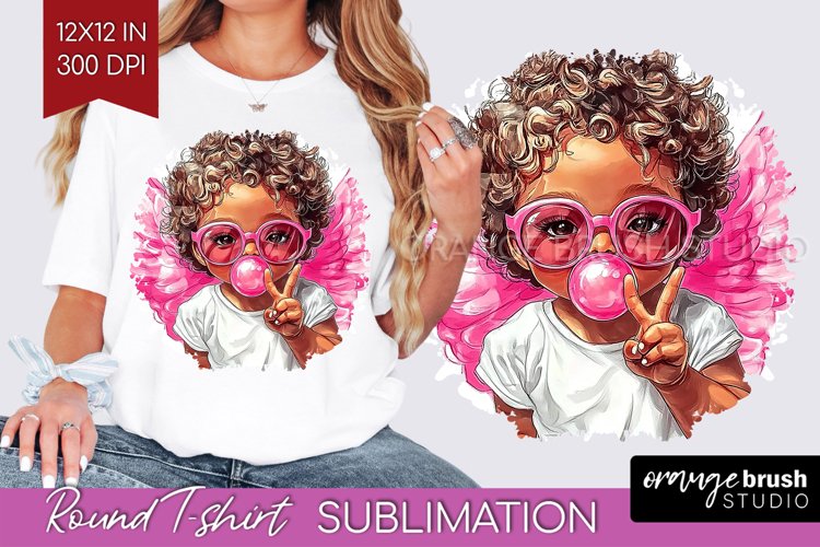 Valentine Angel Round Tshirt Background - Cupid PNG