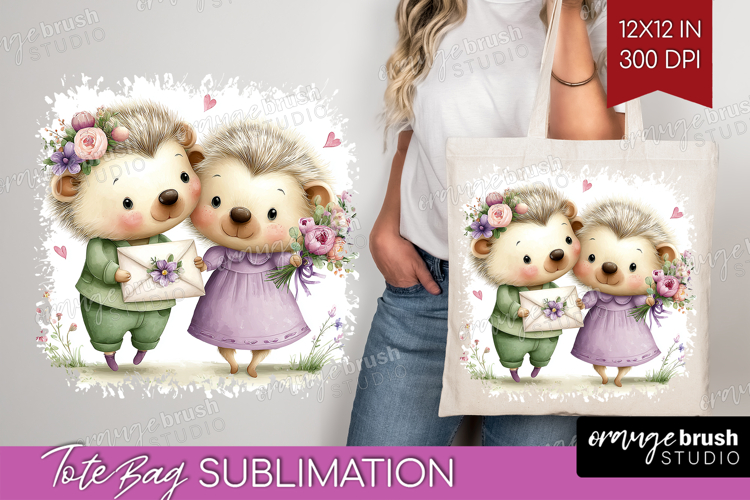 Couple Animals Tote Bag - Valentines Day Tote Bag PNG