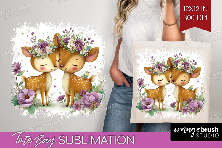 Couple Animals Tote Bag - Valentines Day Tote Bag PNG
