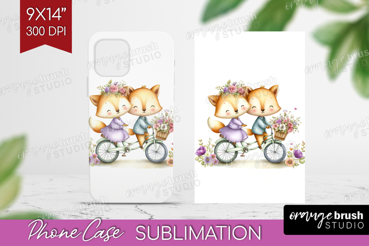 Couple Animals Phone Case PNG - Valentines Day Case PNG