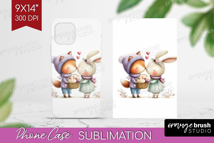 Couple Animals Phone Case PNG - Valentines Day Case PNG