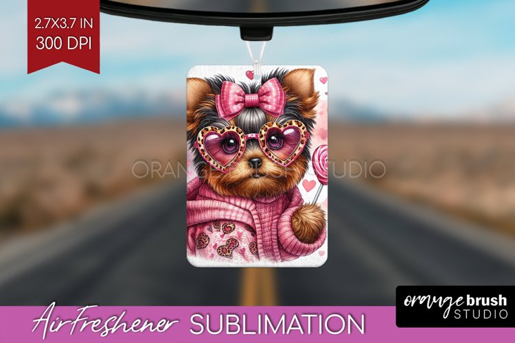 Valentine Dog Air Freshener PNG - Cute Puppy PNG Sublimation