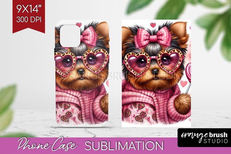 Valentine Dog Phone Case PNG - Cute Puppy Case PNG