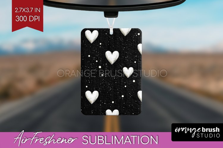 Hearts Air Freshener PNG - Valentines Day PNG Sublimation