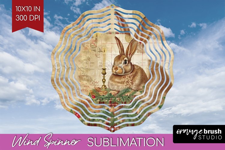 Vintage Christmas Wind Spinner PNG - Retro Xmas Sublimation