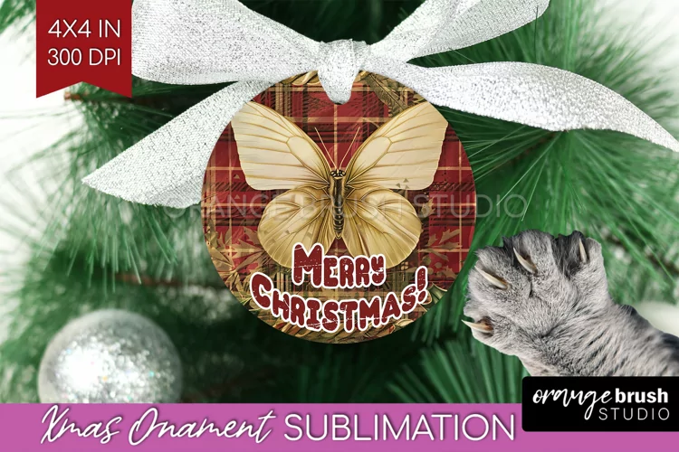 Vintage Christmas Ornament PNG - Retro Xmas Sublimation