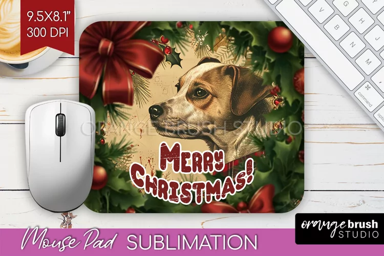Vintage Christmas Mouse Pad Sublimation - Xmas Mousepad PNG