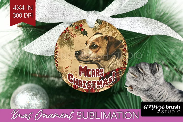 Vintage Christmas Ornament PNG - Retro Xmas Sublimation
