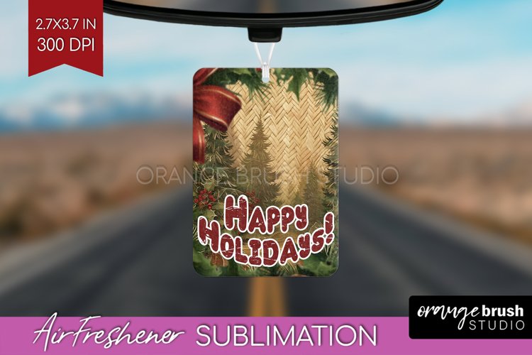 Vintage Christmas Air Freshener PNG - Xmas Car Freshener