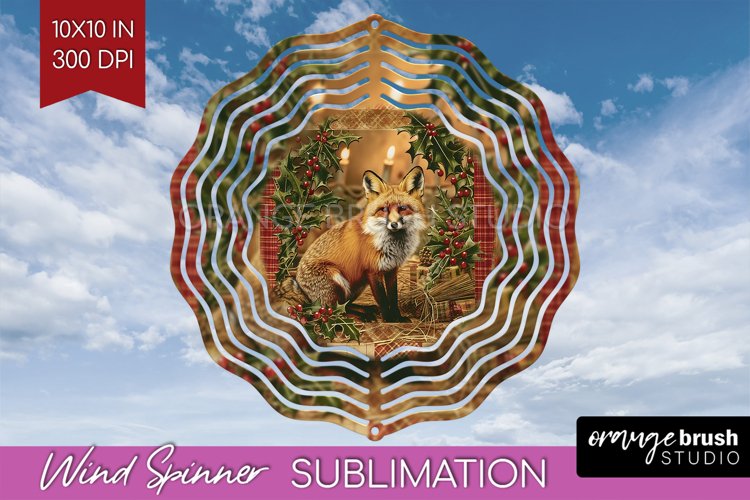 Vintage Christmas Wind Spinner PNG - Retro Xmas Sublimation