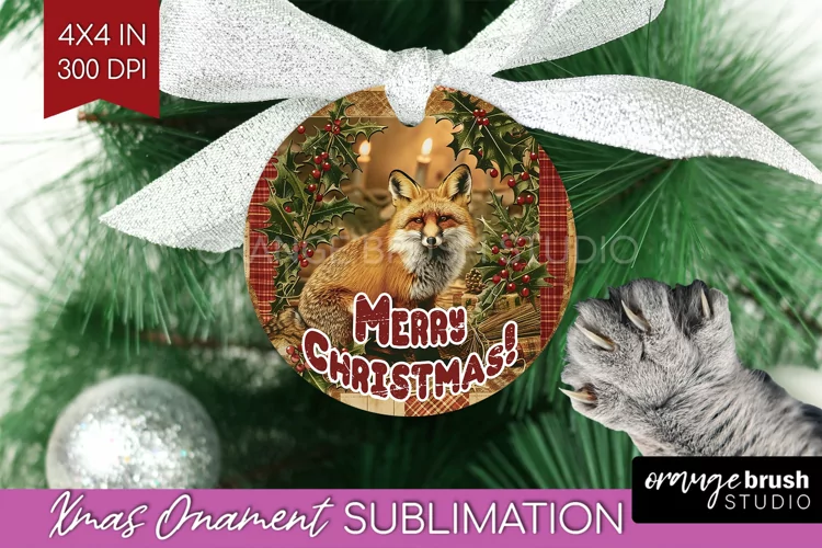 Vintage Christmas Ornament PNG - Retro Xmas Sublimation