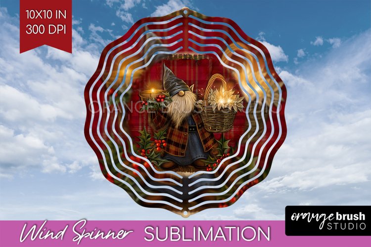 Vintage Christmas Wind Spinner PNG - Retro Xmas Sublimation