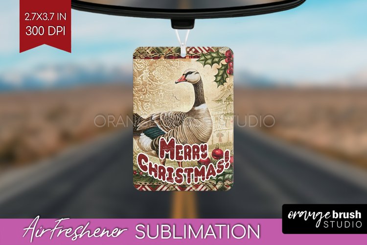 Vintage Christmas Air Freshener PNG - Xmas Car Freshener