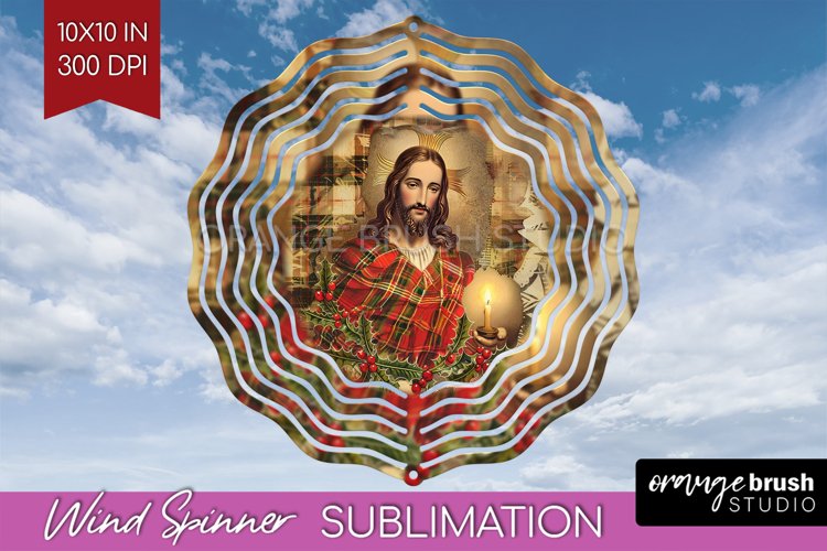 Vintage Christmas Wind Spinner PNG - Retro Xmas Sublimation