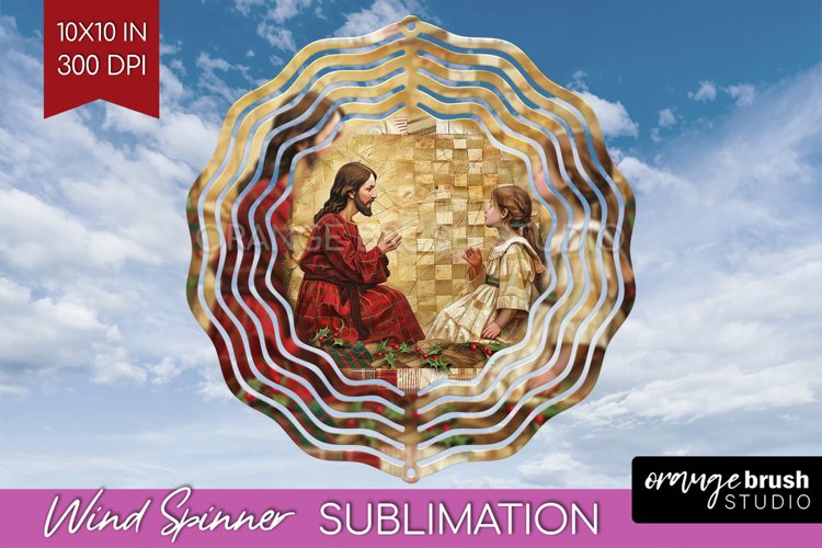 Vintage Christmas Wind Spinner PNG - Retro Xmas Sublimation