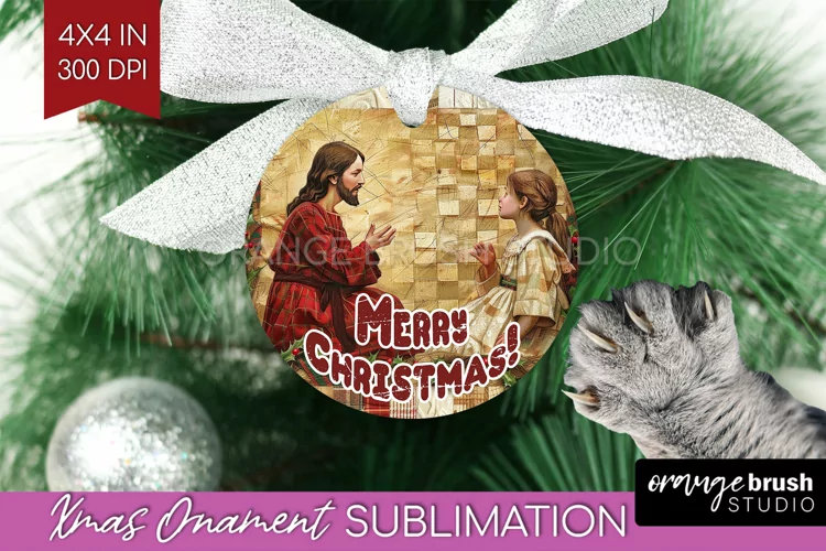 Vintage Christmas Ornament PNG - Retro Xmas Sublimation