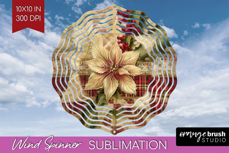 Vintage Christmas Wind Spinner PNG - Retro Xmas Sublimation