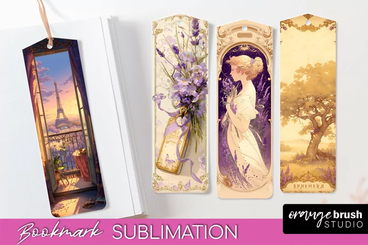 Vintage Scrapbook Bookmark Sublimation - Ephemera Bookmarks
