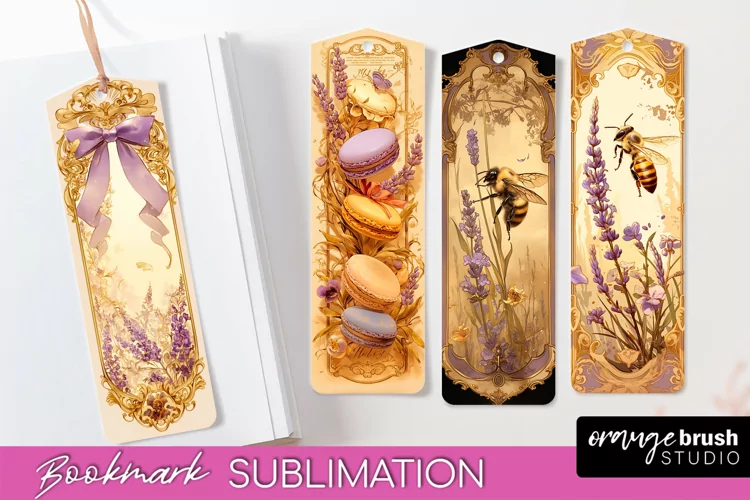 Vintage Scrapbook Bookmark Sublimation - Ephemera Bookmarks