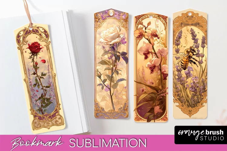 Vintage Scrapbook Bookmark Sublimation - Ephemera Bookmarks