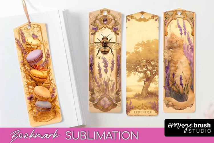 Vintage Scrapbook Bookmark Sublimation - Ephemera Bookmarks