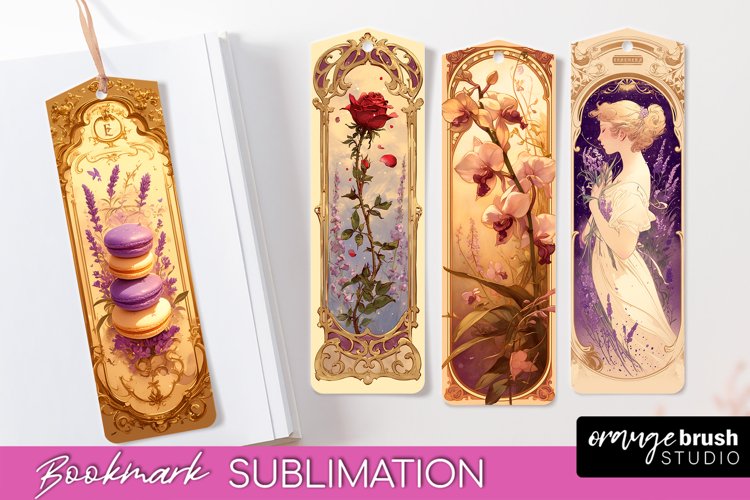Vintage Scrapbook Bookmark Sublimation - Ephemera Bookmarks example image 1