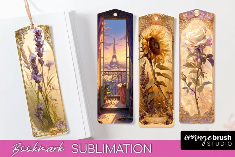Vintage Scrapbook Bookmark Sublimation - Ephemera Bookmarks