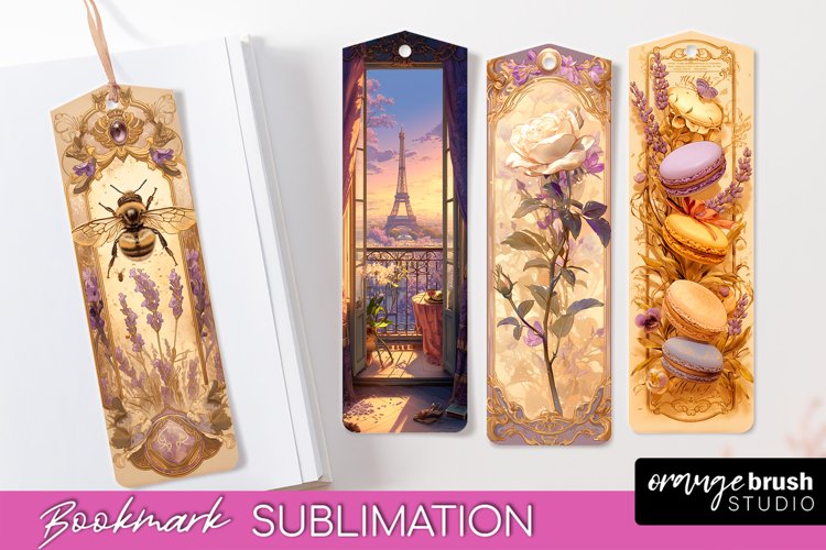 Vintage Scrapbook Bookmark Sublimation - Ephemera Bookmarks example image 1