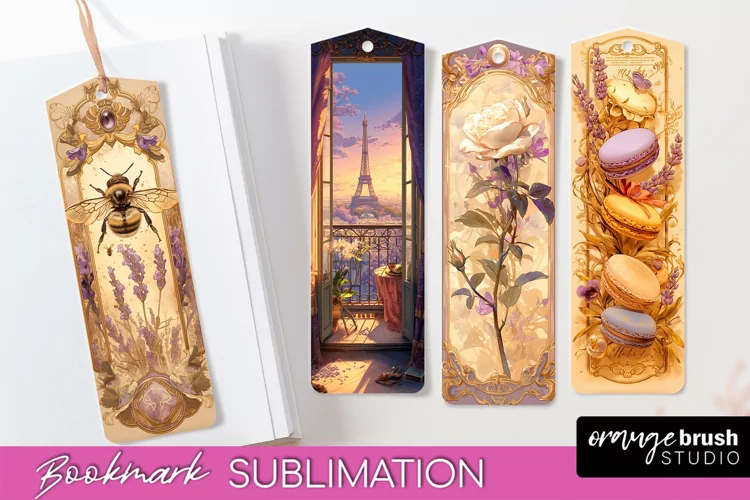 Vintage Scrapbook Bookmark Sublimation - Ephemera Bookmarks