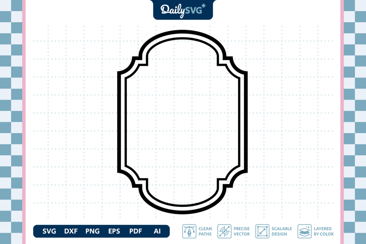 Vintage Label Frame SVG
