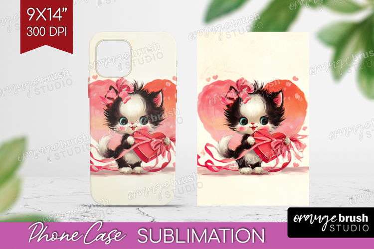 Vintage Valentines Day Phone Case PNG - Retro Animal Case
