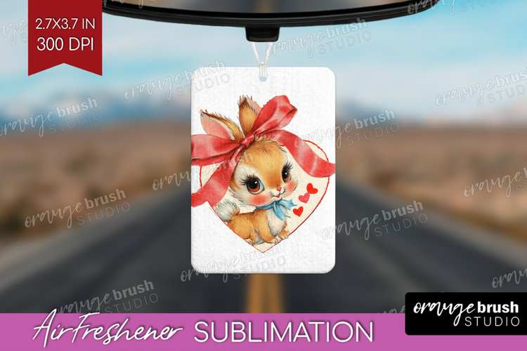 Vintage Valentines Day Air Freshener PNG - Retro Animal PNG