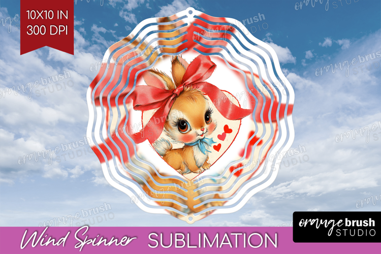 Vintage Valentines Day Wind Spinner Sublimation PNG - Retro